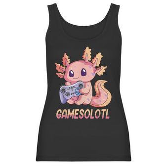 Gamesolotl Axolotl Video Gamer Kawaii Pastel Goth Anime Boys V4 Men Women T-Shirt Graphic Print Casual Unisex Tee Women Tank Top | Favorety UK