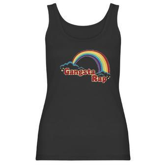 Gangsta Rap Retro Rainbow Funny Music Graphic Women Tank Top | Favorety UK