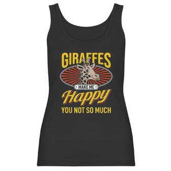 Giraffes Make Me Happy Giraffe Lover Gift Women Tank Top | Favorety UK