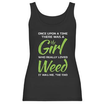 Girl Who Loves Weed Sarcastic Women Tank Top | Favorety