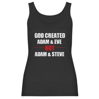 God Created Adam And Eve Not Adam Steve Christian T Shirt Women Tank Top | Favorety AU