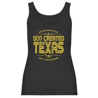 God Created Texas Aesthetic Gift 2022 Women Tank Top | Favorety UK