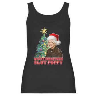 Golden Girls Sophia Petrillo Merry Christmas Slut Puppy Xmas Shirt Women Tank Top | Favorety AU