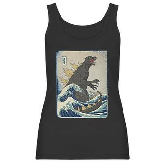 The Great Godzilla Off Kanagawa Funny Women Tank Top | Favorety AU