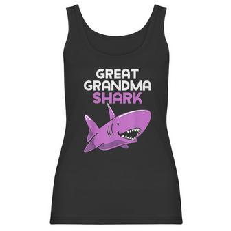 Great Grandma Shark Funny Family Gift Women Tank Top | Favorety