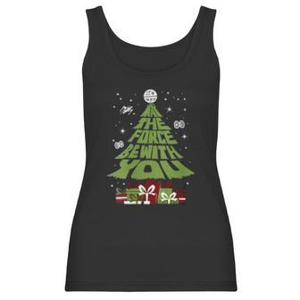 Grinch May The Force Be With You Christmas Tree Women Tank Top | Favorety UK