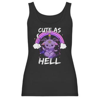 Halloween Baphomet Satan As Hell Pastel Goth Raglan Men Women T-Shirt Graphic Print Casual Unisex Tee Women Tank Top | Favorety AU