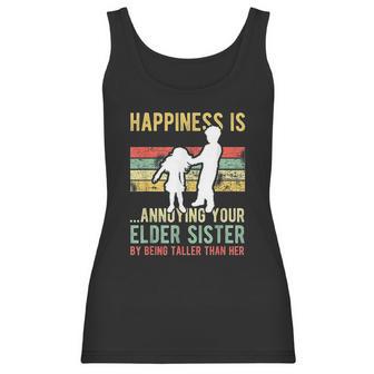 Happiness Is Annoying Your Elder Sister Funny Lil Siblings Women Tank Top | Favorety UK