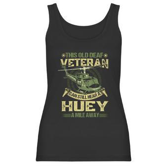 Hear A Huey A Mile Away Funny Gift Helicopter Pilot Vietnam Veteran Cute Gift Men Women T-Shirt Graphic Print Casual Unisex Tee Women Tank Top | Favorety DE