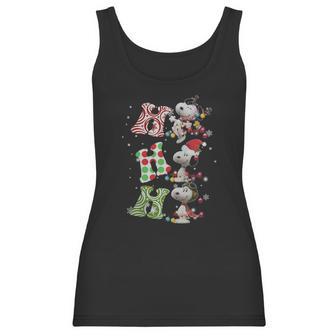 Ho Ho Ho Santa Snoopy Christmas Shirt Women Tank Top | Favorety