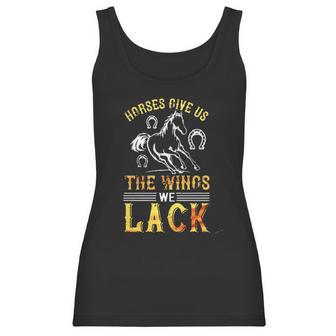 Horses Give Us The Wings We Lack New 2022 Gift Women Tank Top | Favorety