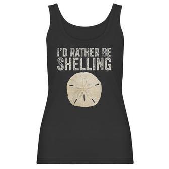 Womens Id Rather Be Shelling For Ocean Loving Sea Shell Hunters V-Neck T-Shirt Women Tank Top | Favorety UK