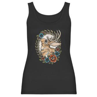 Jackalope With Flowers Women Tank Top | Favorety CA