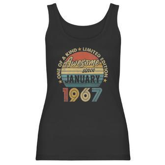 Womens January 1967 Vintage 55 Years Old Retro 55Th Birthday Gift V-Neck Women Tank Top | Favorety AU