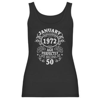 January 1972 The Man Myth Legend 50 Years Old Birthday Gifts Women Tank Top | Favorety CA