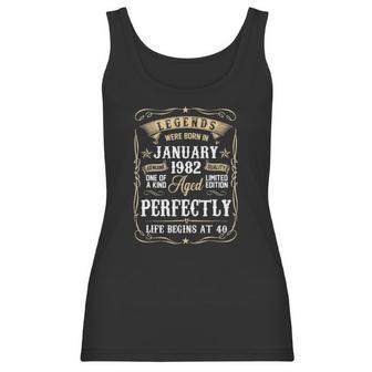 January 1982 40Th Birthday Gift 40 Years Old Men Women Women Tank Top | Favorety UK