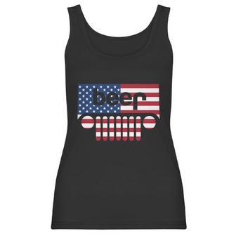 Jeep Beer American Flag Jeep And Beer Shirt Women Tank Top | Favorety AU