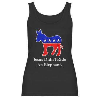 Jesus Didnt Ride An Elephant Vintage Democrat Donkey Women Tank Top | Favorety UK