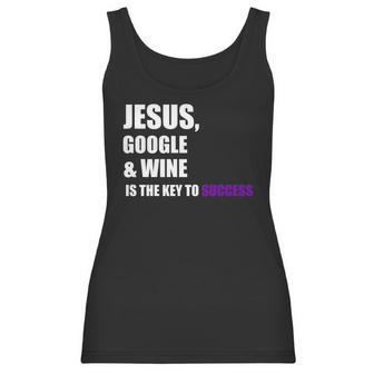 Jesus Google Wine Is The Key To Success Creative Women Tank Top | Favorety DE