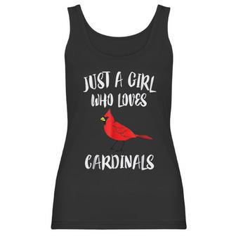 Just A Girl Who Loves Cardinals Bird Birding Gift Women Tank Top | Favorety