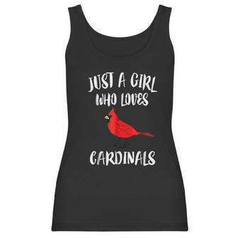 Just A Girl Who Loves Cardinals Bird Birding Gift Women Tank Top | Favorety UK