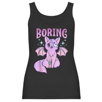 Kawaii Pastel Goth Cute Creepy Bat Cat Anime Theme Men Women T-Shirt Graphic Print Casual Unisex Tee Women Tank Top | Favorety AU