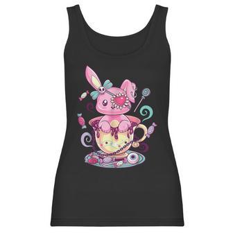 Kawaii Pastel Goth Cute Creepy Rabbit Menhera Occult Bunny Men Women T-Shirt Graphic Print Casual Unisex Tee Women Tank Top | Favorety AU