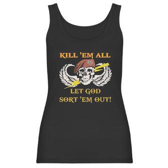 Kill Em All Let God Sort Em Out Skull Women Tank Top | Favorety DE