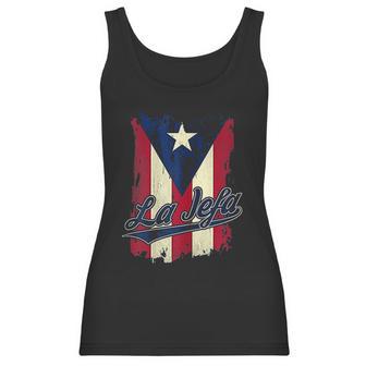 La Jefa Puerto Rico Flag For Puerto Rican Women Camisa Women Tank Top | Favorety