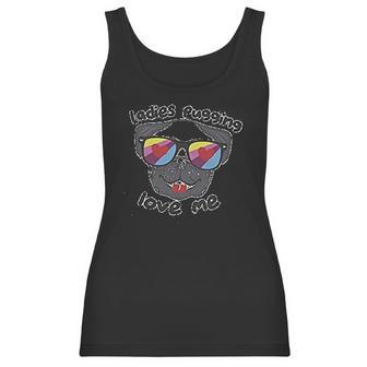 Ladies Pugging Loves Me Pug Mom Women Tank Top | Favorety UK