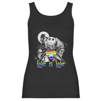 Lgbt Jack Skellington The Nightmare Before Christmas Love Is Love Halloween Shirt Mf Women Tank Top | Favorety AU