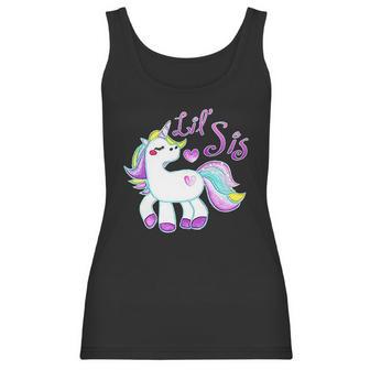 Lil Sis Unicorn Little Sister Infant Creeper Women Tank Top | Favorety UK