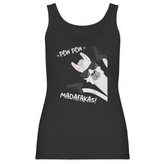 Llama Alpaca With Pistols Vintage Pewpewpew Madafakas Women Tank Top | Favorety UK