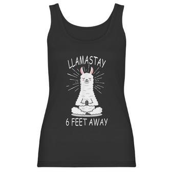 Llama Stay 6 Feet Away Funny Llama Social Distancing Women Tank Top | Favorety CA