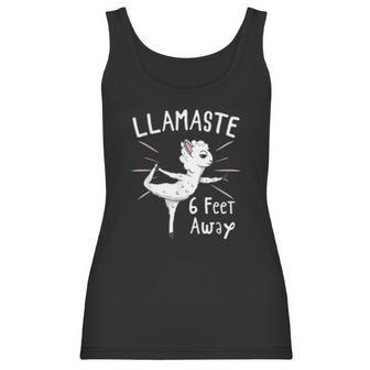 Llamastay 6 Feet Away Social Distancing Gift Women Tank Top | Favorety CA