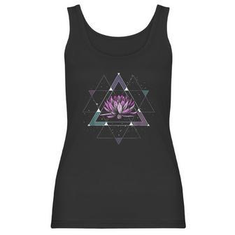 Lotus Flower Sacred Geometry Yoga Meditation Women Tank Top | Favorety CA