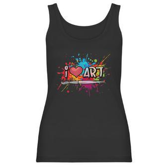 I Love Art Fun Colorful Future Artist And Crafts Christmas Women Tank Top | Favorety CA