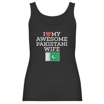 I Love My Awesome Pakistani Wife Flag Heart Women Tank Top | Favorety AU