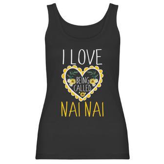 I Love Being Called Nai Nai Sunflower Heart Christmas Gift Women Tank Top | Favorety AU