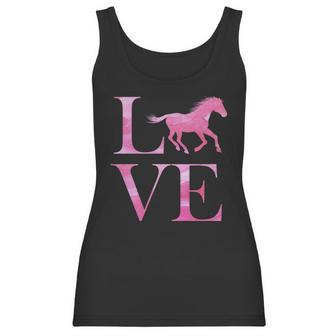 Love Horses Pink Logo Women Tank Top | Favorety