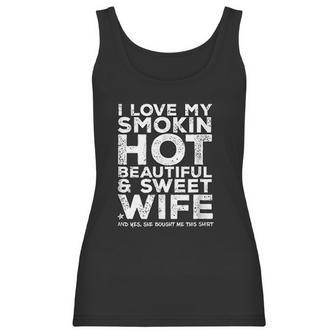 I Love My Hot Wife Funny Gift For Husband Women Tank Top | Favorety UK