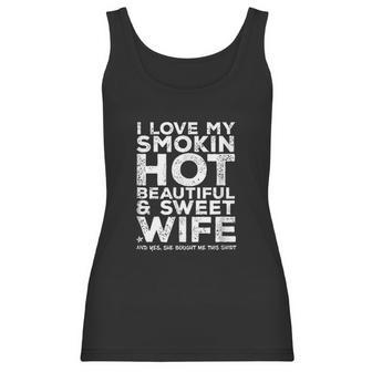 I Love My Smokin Hot Wife | Funny Gift For Husband Women Tank Top | Favorety