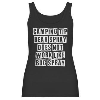 Lovely Funny Cool Sarcastic Camping Tip Bear Spray Does Not Women Tank Top | Favorety CA