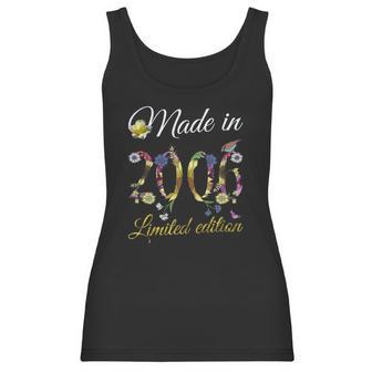 Made In 2006 Tee 15 Years Old Sunflowers Floral 15Th Birthday Women Tank Top | Favorety