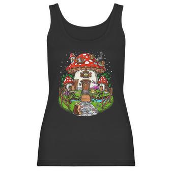 Magic Mushrooms House Forest Fungi Hippie Shrooms Fantasy Women Tank Top | Favorety CA