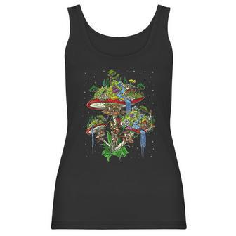 Magic Mushrooms Island Psychedelic Fungi Fantasy Hippie Women Tank Top | Favorety UK