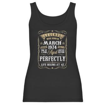 March 1974 47Th Birthday Gift 47 Years Old Men Women Women Tank Top | Favorety UK