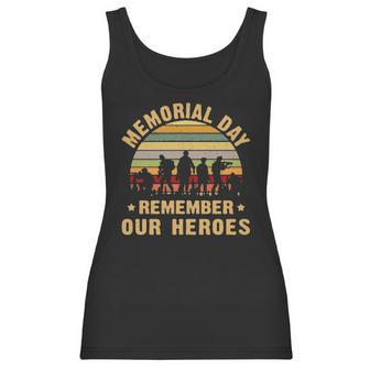 Memorial Day Remember Our Heroes Womens Triblend Scoop Women Tank Top | Favorety