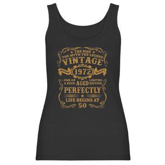 Mens Vintage 1972 Man Myth Legend 50 Years Old Gifts 50Th Birthday Women Tank Top | Favorety AU