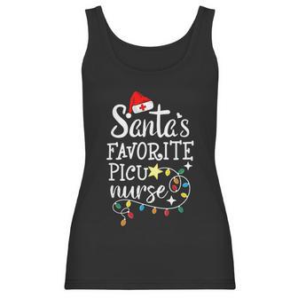 Merry Christmas Nurse Crew Rn Santas Favorite Picu Nurse Women Tank Top | Favorety CA